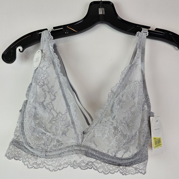 Le Mystere Women's Gray Lace Perfect 10 Bralette Magnetic Size 32DD 32E NWT - Picture 1 of 7